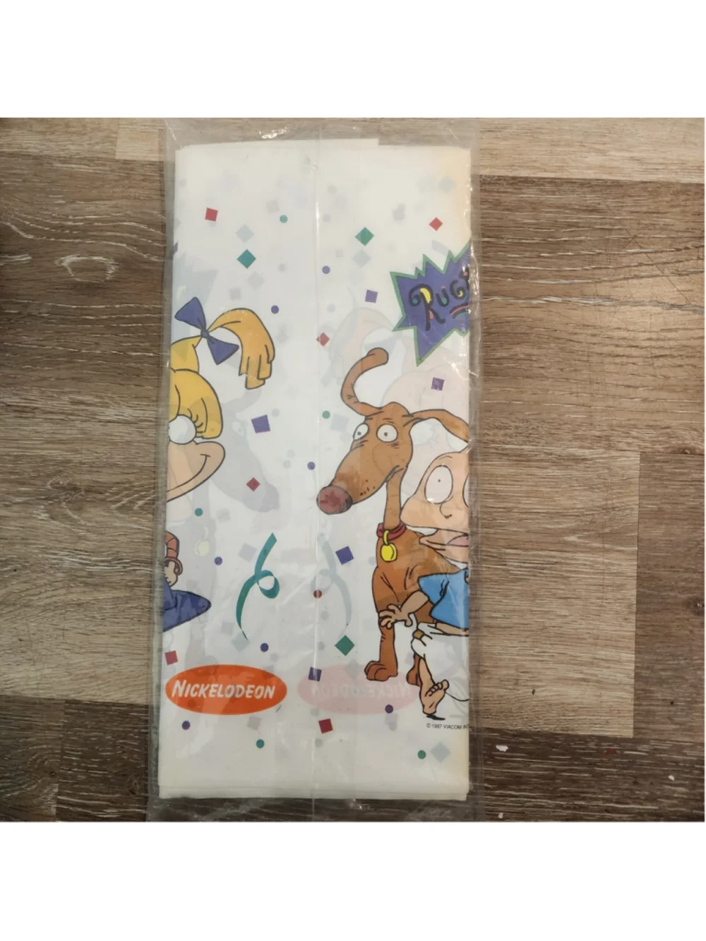 Vintage 1997 Rugrats Plastic Table Cover Nickelodeon DesignWare Birthday Party T
